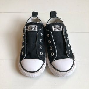Converse Velcro Sides Slip On Low Tops 7 Toddler